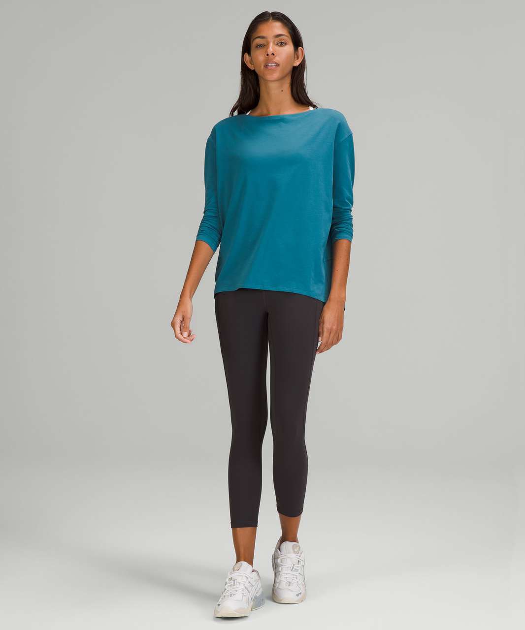 Lululemon Back In Action Long Sleeve Blue Linen 2 - $50 (13% Off Retail) -  From francesca