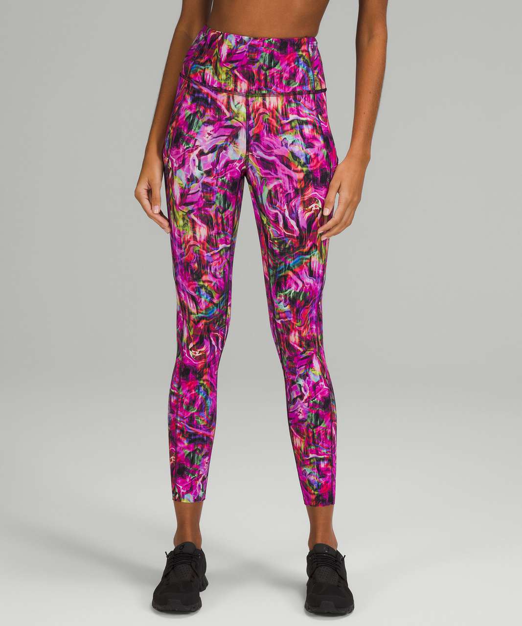 Lululemon Fast and Free High-Rise Tight 25 *Nulux - Hyper Flow Pink Multi  - lulu fanatics