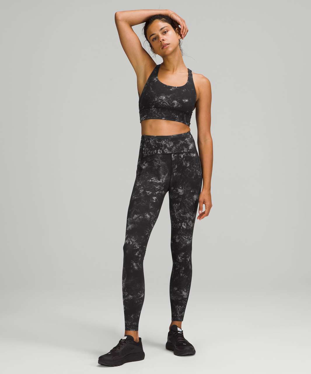 Lululemon Energy Bra Longline *Medium Support, B–D Cups - Aquila Black Multi