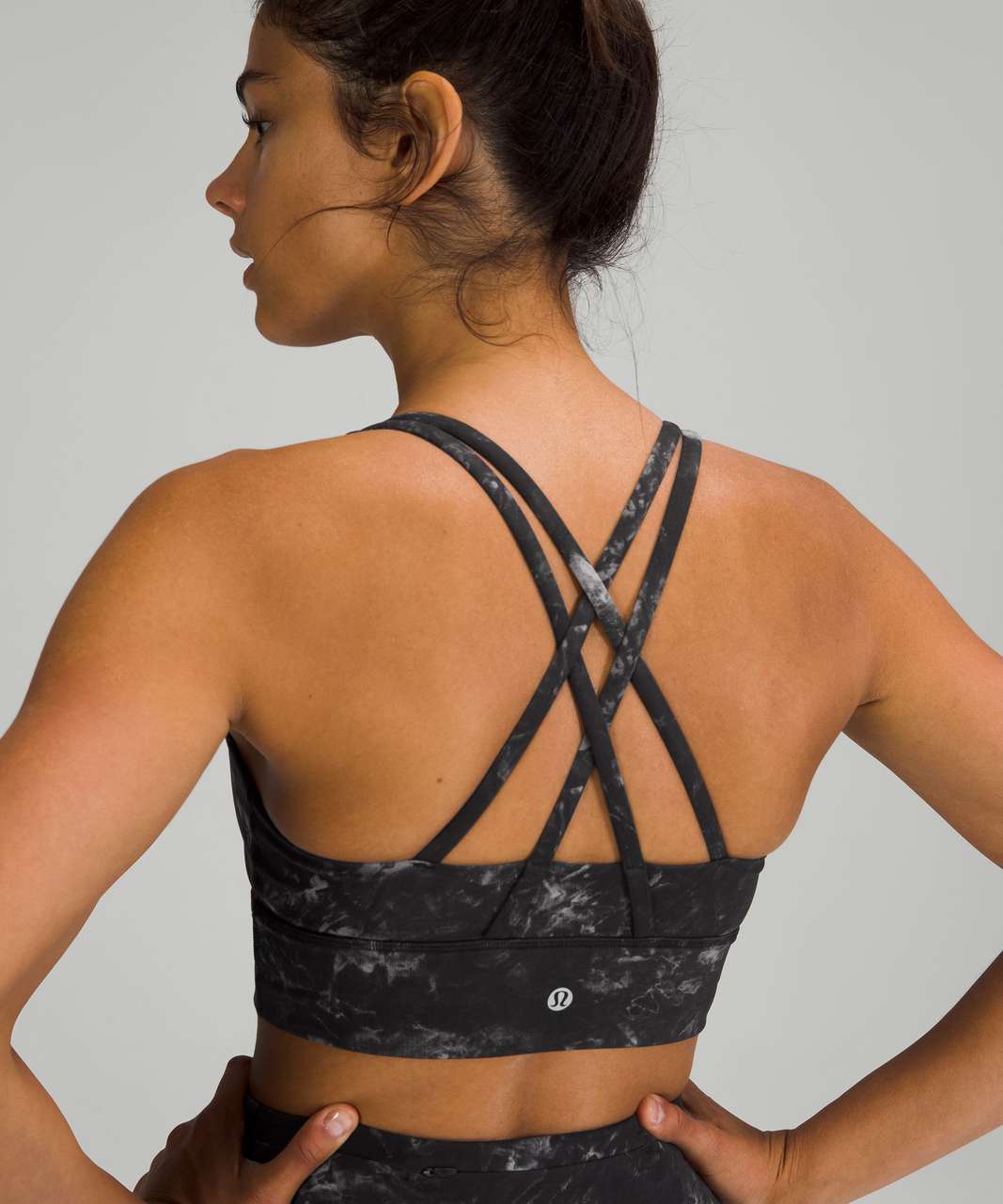 Lululemon Energy Bra Longline *Medium Support, B–D Cups - Aquila Black Multi