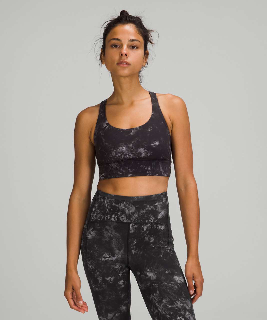 Lululemon Energy Bra Longline *Medium Support, B–D Cups - Aquila Black Multi