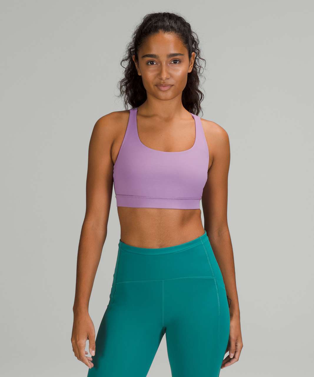 Lululemon Women Sports Bra 6 Purple Energy Lilac Smoke Medium Support  Strappy