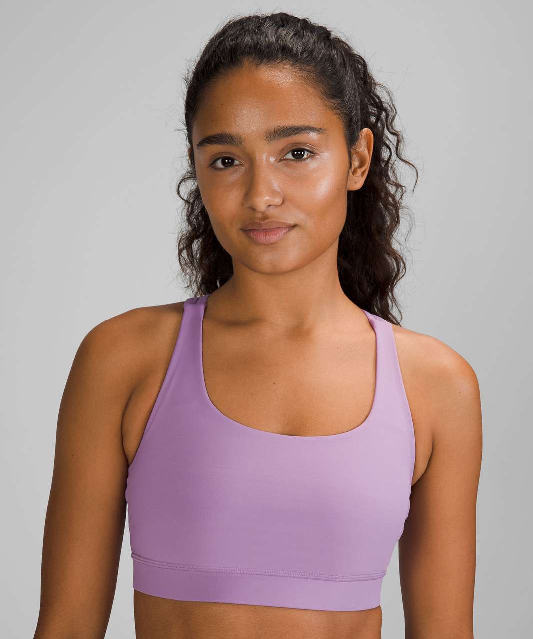 Lululemon Women Sports Bra 6 Purple Energy Lilac Smoke Medium Support  Strappy