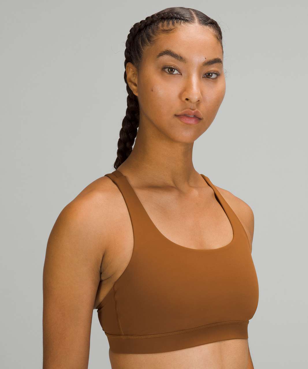 Latex-free Women's Racerback Pullover Bra (Melange Brown