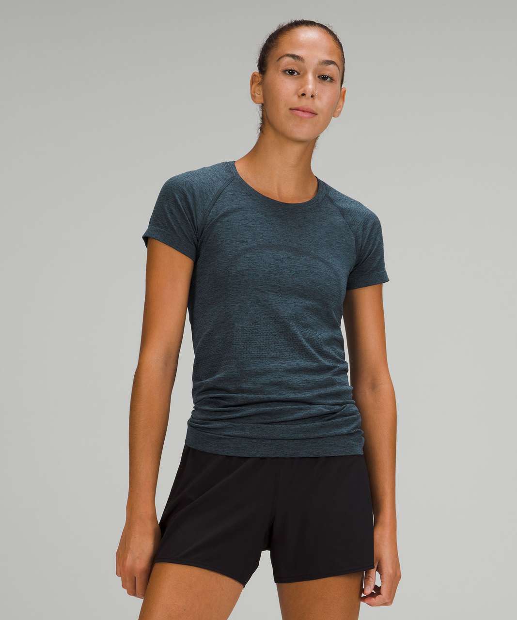 Lululemon Swiftly Tech Short Sleeve Shirt 2.0 - True Navy / Iron Blue -  lulu fanatics