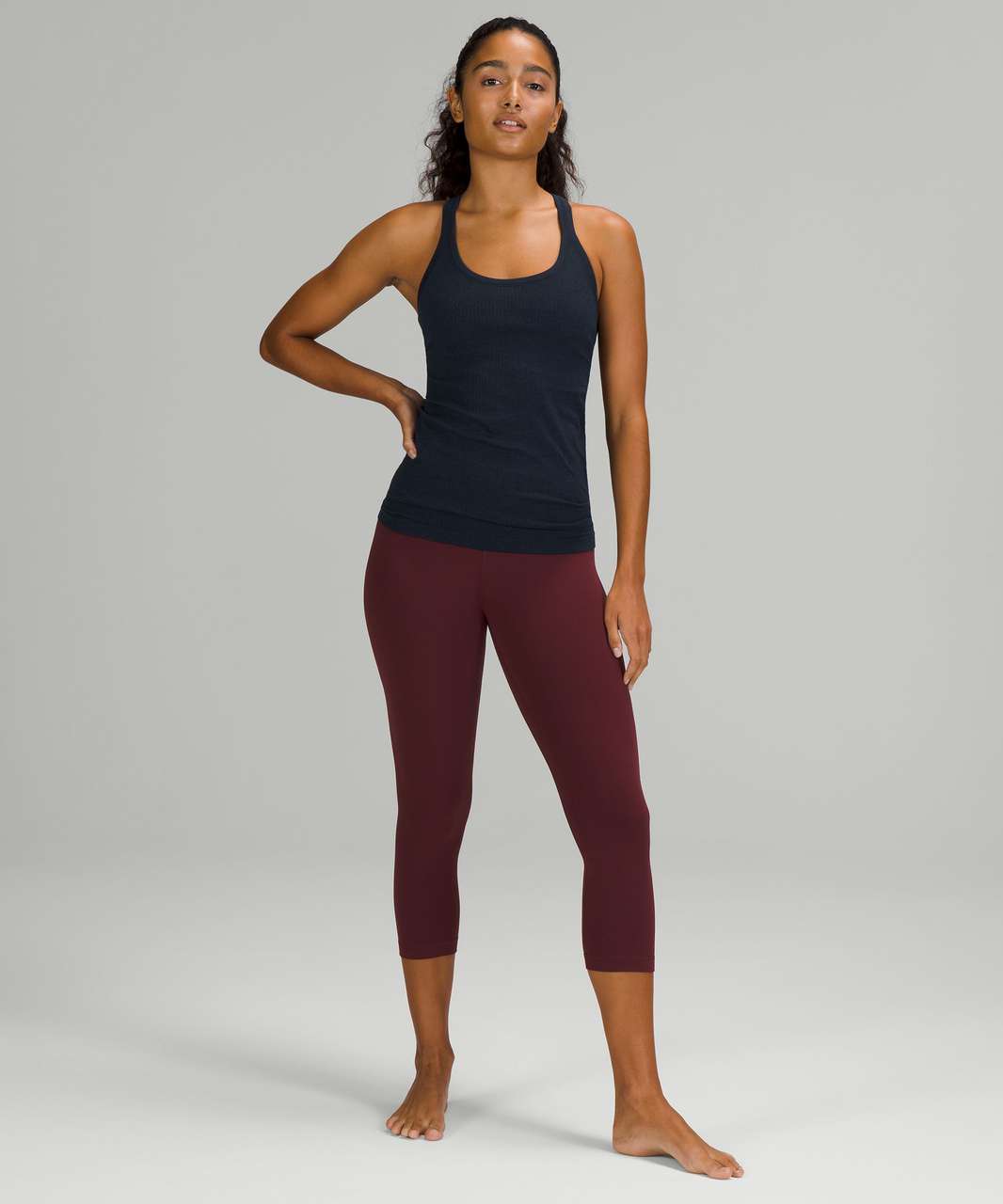 Lululemon Ebb to Street Shelf Bra Tank Top *Light Support - True Navy -  lulu fanatics