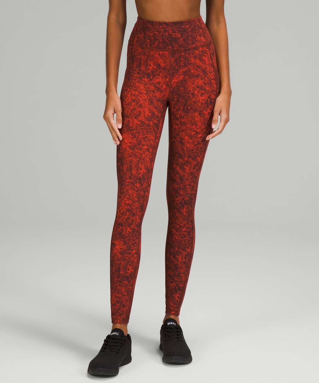 Lululemon Invigorate High-Rise Tight 28 - Denim Wash Print Autumn Red  Black - lulu fanatics