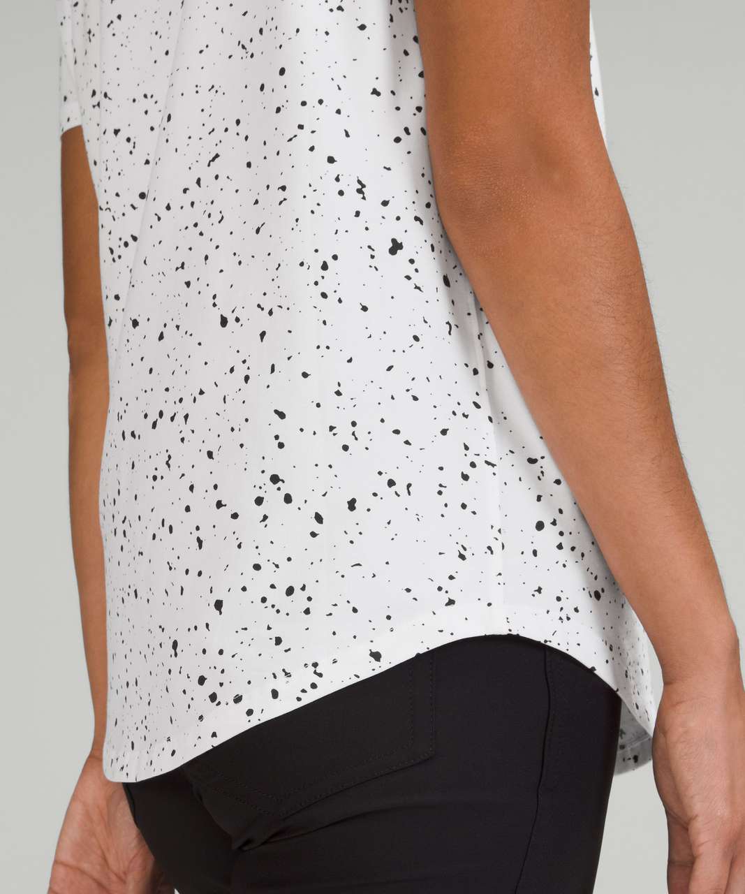 Lululemon Love Crew Short Sleeve T-Shirt - Revitalize Splatter White Graphite Grey