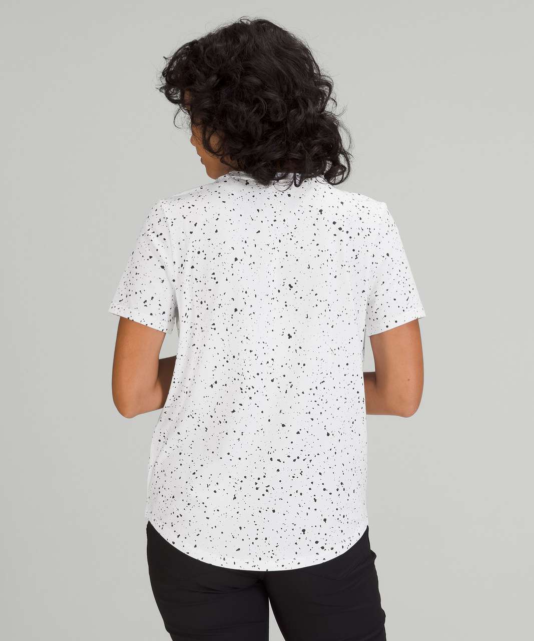 Lululemon Love Crew Short Sleeve T-Shirt - Revitalize Splatter White Graphite Grey