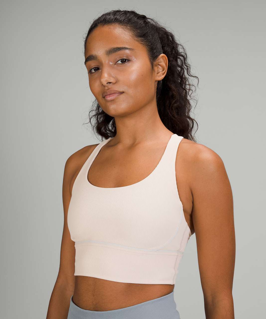 Lululemon Energy Bra Longline Ribbed *Medium Support, B–D Cups - Chantilly