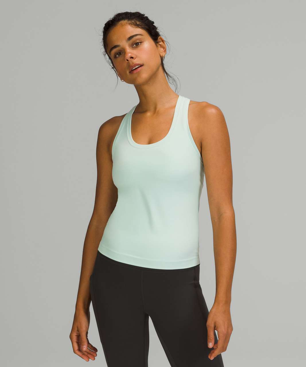 Lululemon Cool Racerback Shorter Length *Nulu - Blue Linen - lulu fanatics