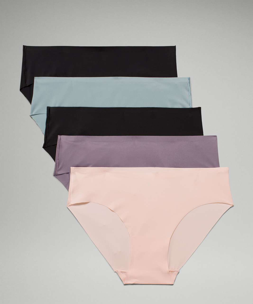 Lululemon InvisiWear Mid Rise Bikini Underwear *5 Pack - Black / Black / Dusky Lavender / Blue Cast / Pink Mist
