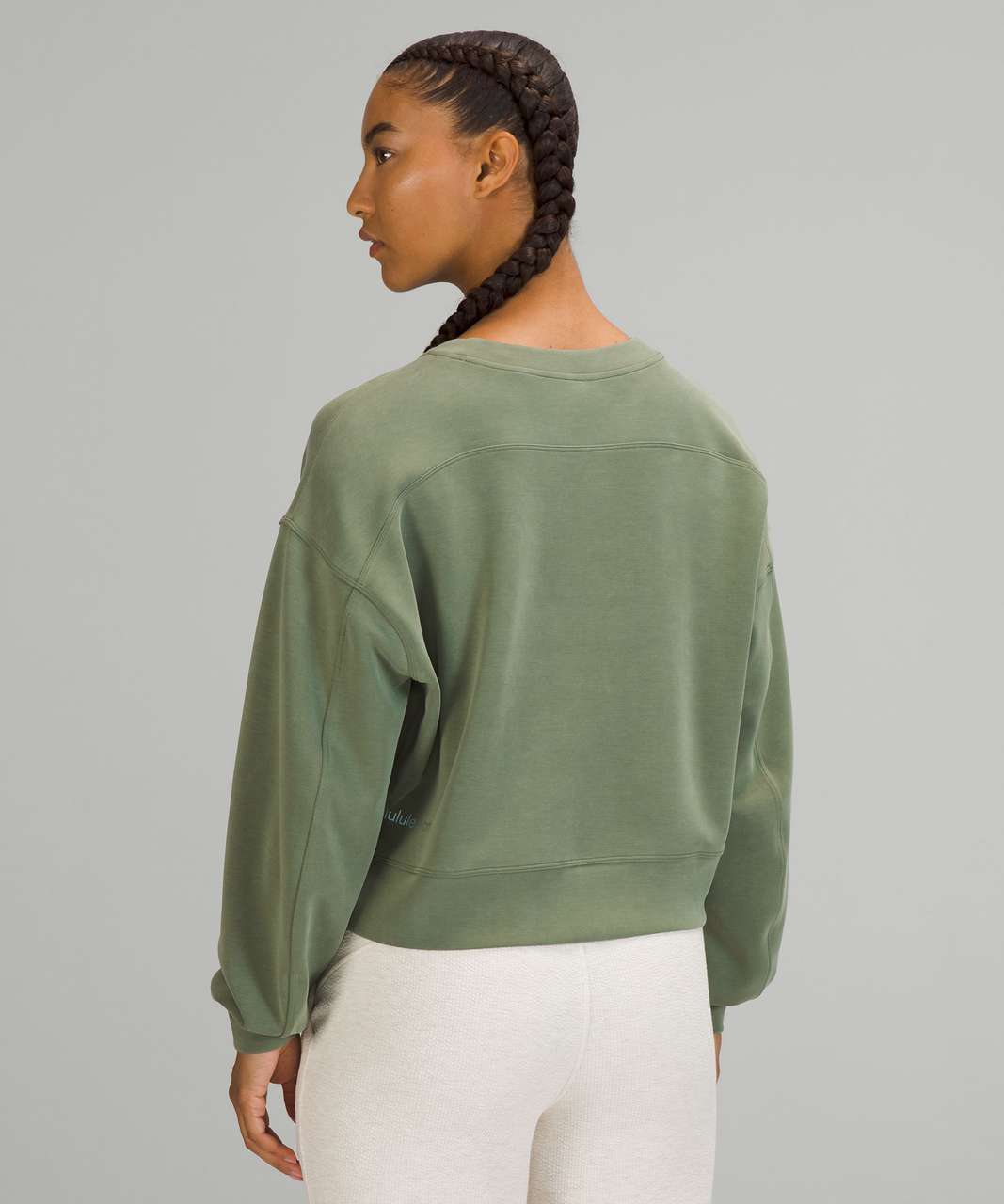 Lululemon Perfectly Oversized Crew - Army Green - lulu fanatics