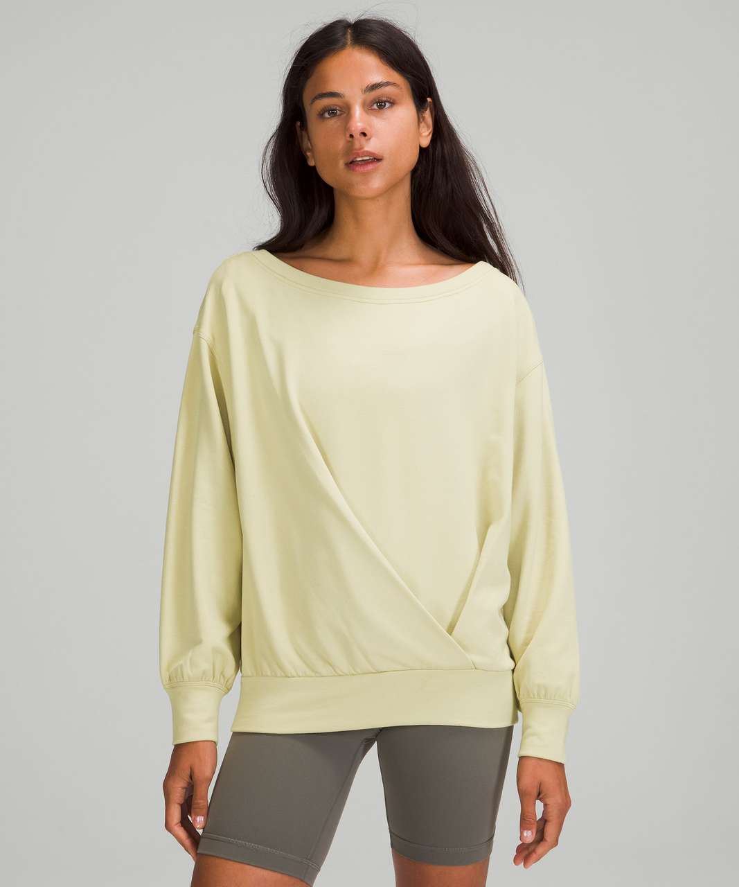 Lululemon Pleated Modal Fleece Pullover - Dew Green