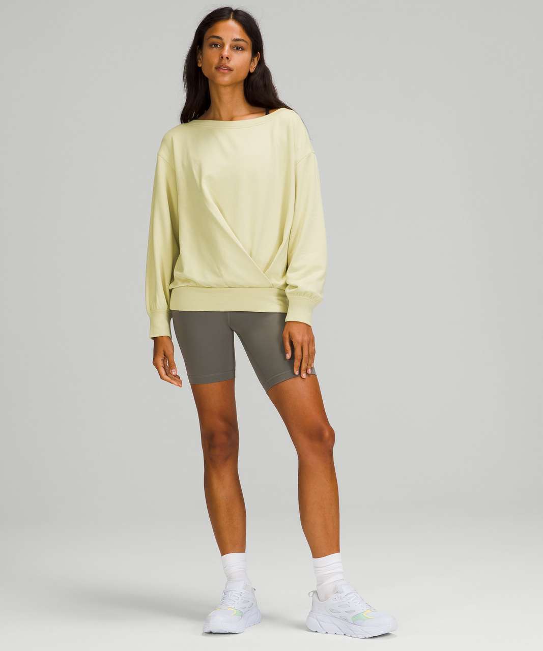 Lululemon Pleated Modal Fleece Pullover - Dew Green