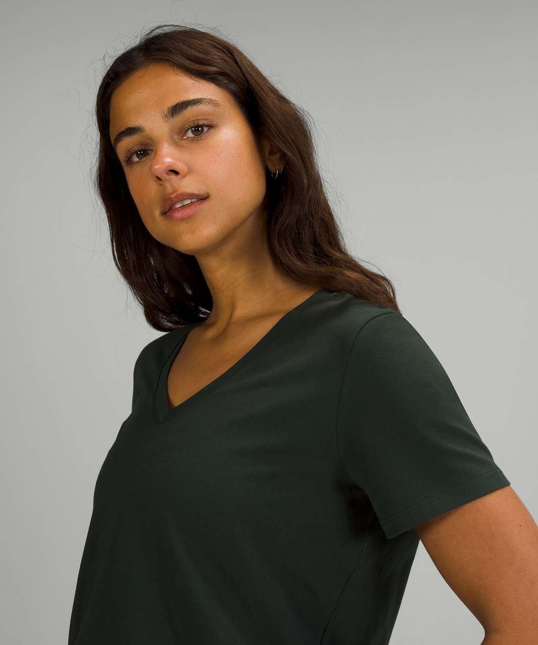 Lululemon Love Tee Short Sleeve V-Neck T-Shirt Rainforest Green Size 12/14  - $10 - From Olga