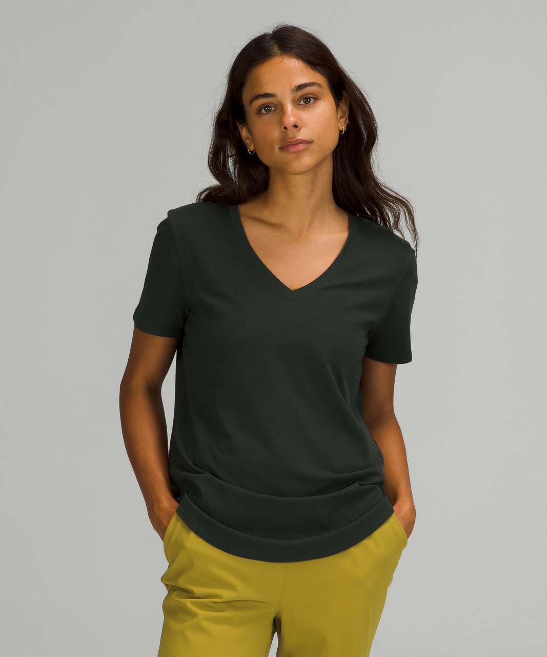 Lululemon Love Tee Short Sleeve V-Neck T-Shirt - Rainforest Green