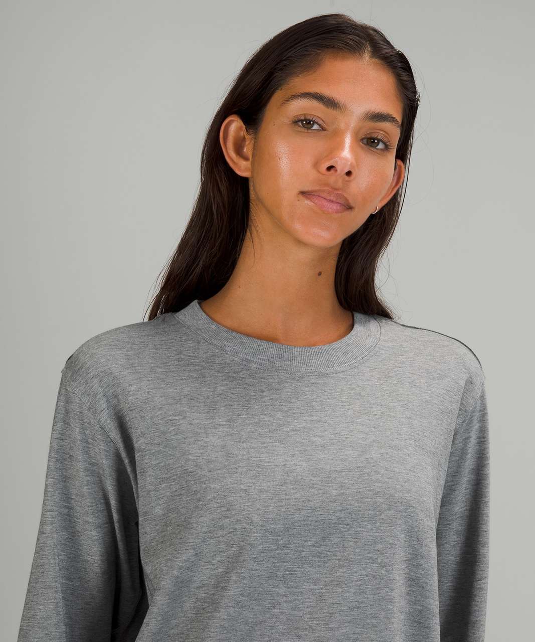 Lululemon All Yours Long Sleeve - Heathered Core Medium Grey - lulu ...