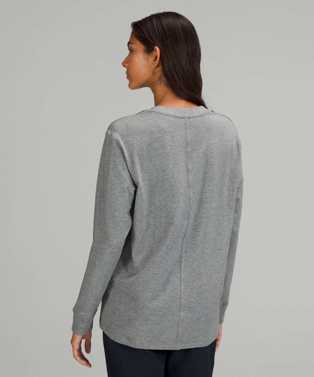 Lululemon All Yours Cotton T-Shirt - Heathered Core Medium Grey - lulu  fanatics