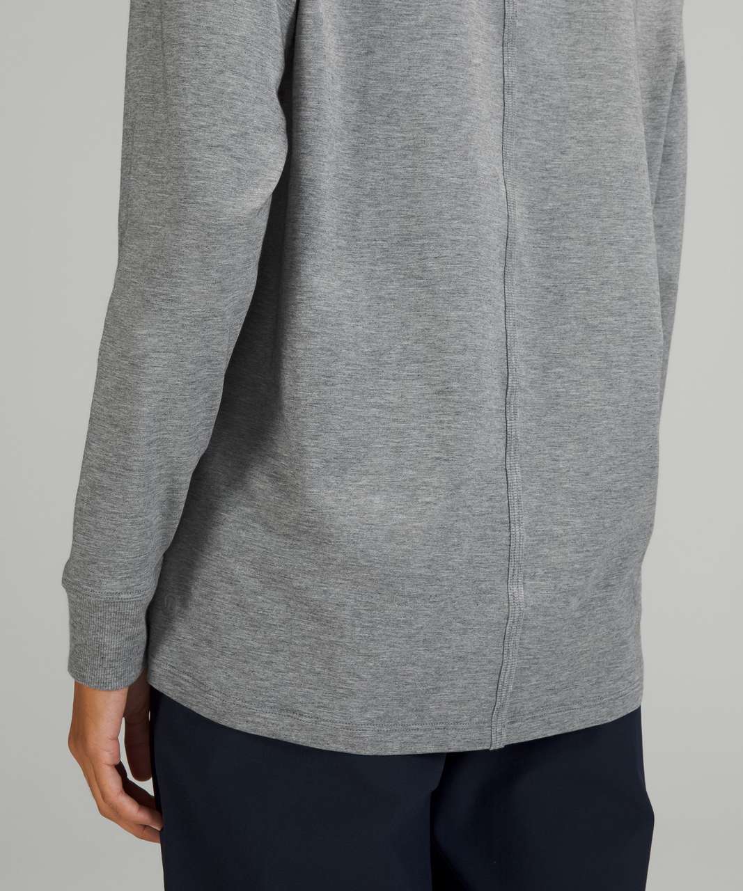 Lululemon Reykur Long Sleeve *lululemon lab - Heathered Core Medium Grey -  lulu fanatics