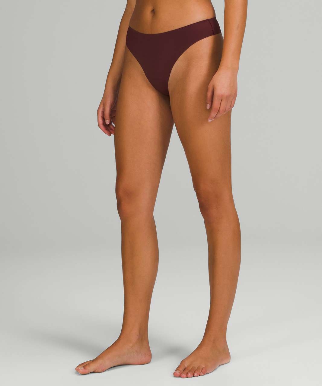 Lululemon InvisiWear Mid Rise Thong Underwear - Red Merlot