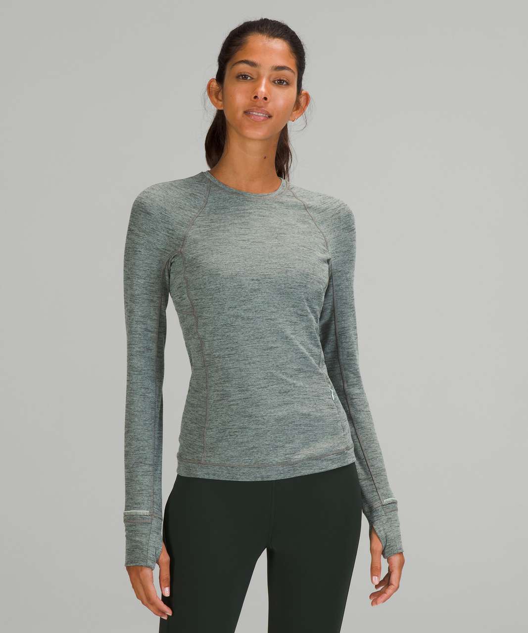 Lululemon Rulu run NWT size 8 long sleeve sky blue ribbed shirt