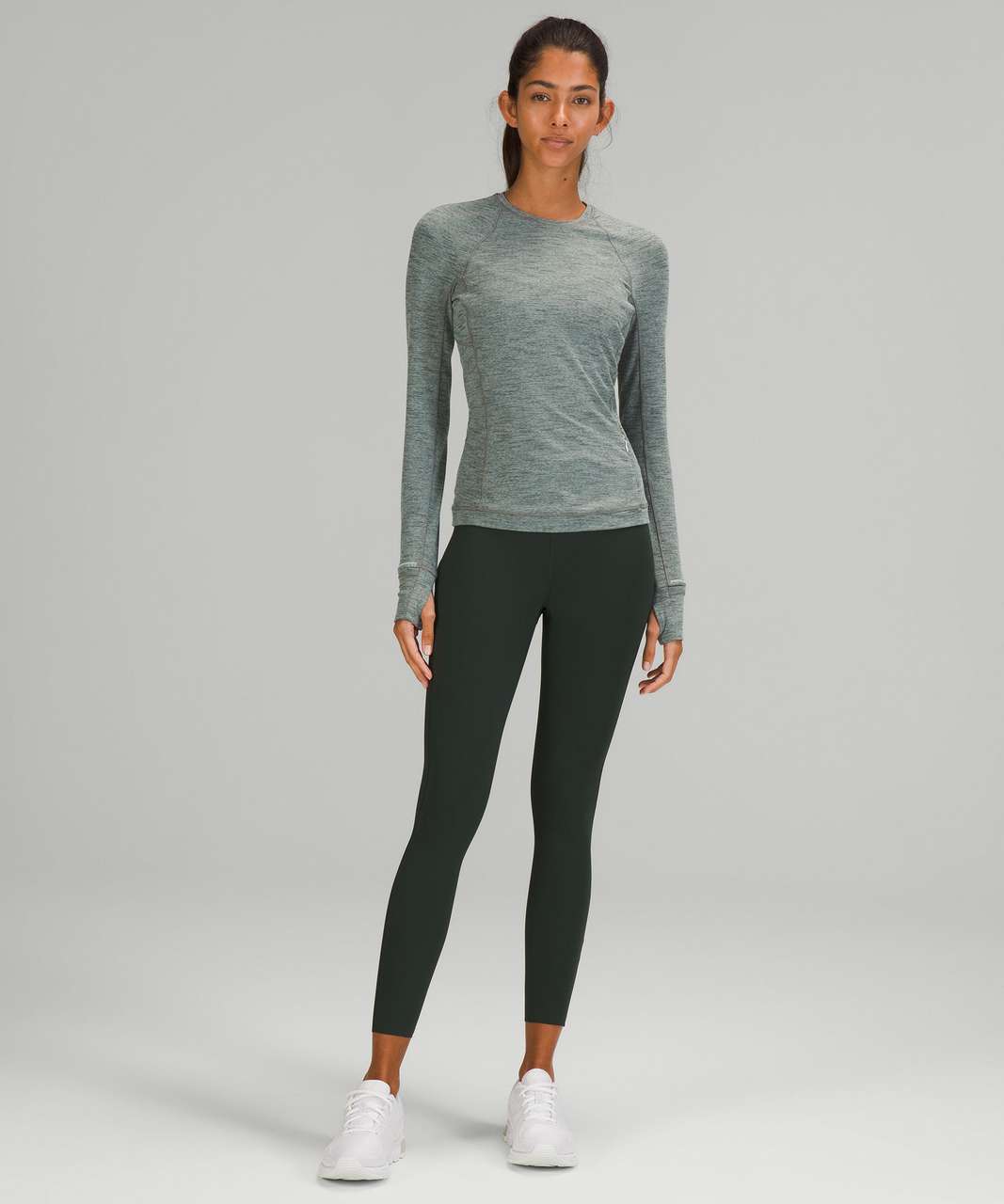 Lululemon Its Rulu Run Long Sleeve Shirt - Heathered True Navy