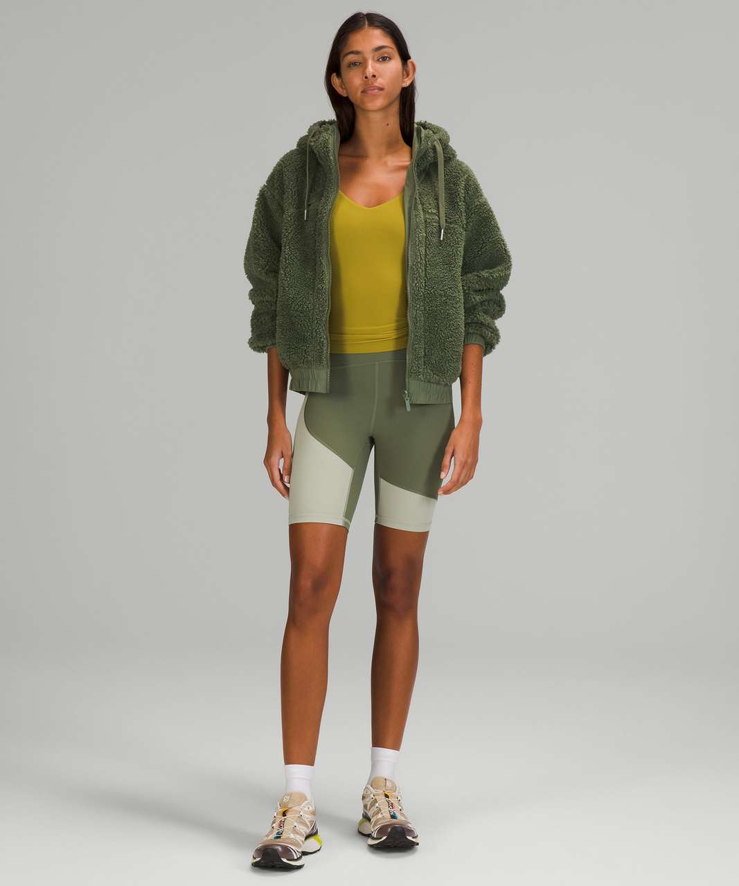 Lululemon Reversible Fleece Jacket - Green Twill