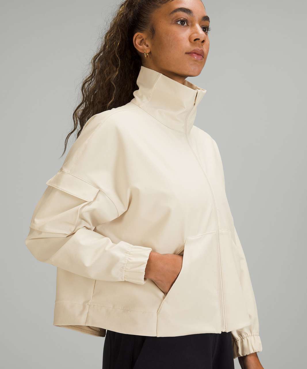 Lululemon Cinched Hem Jacket - White Opal - lulu fanatics