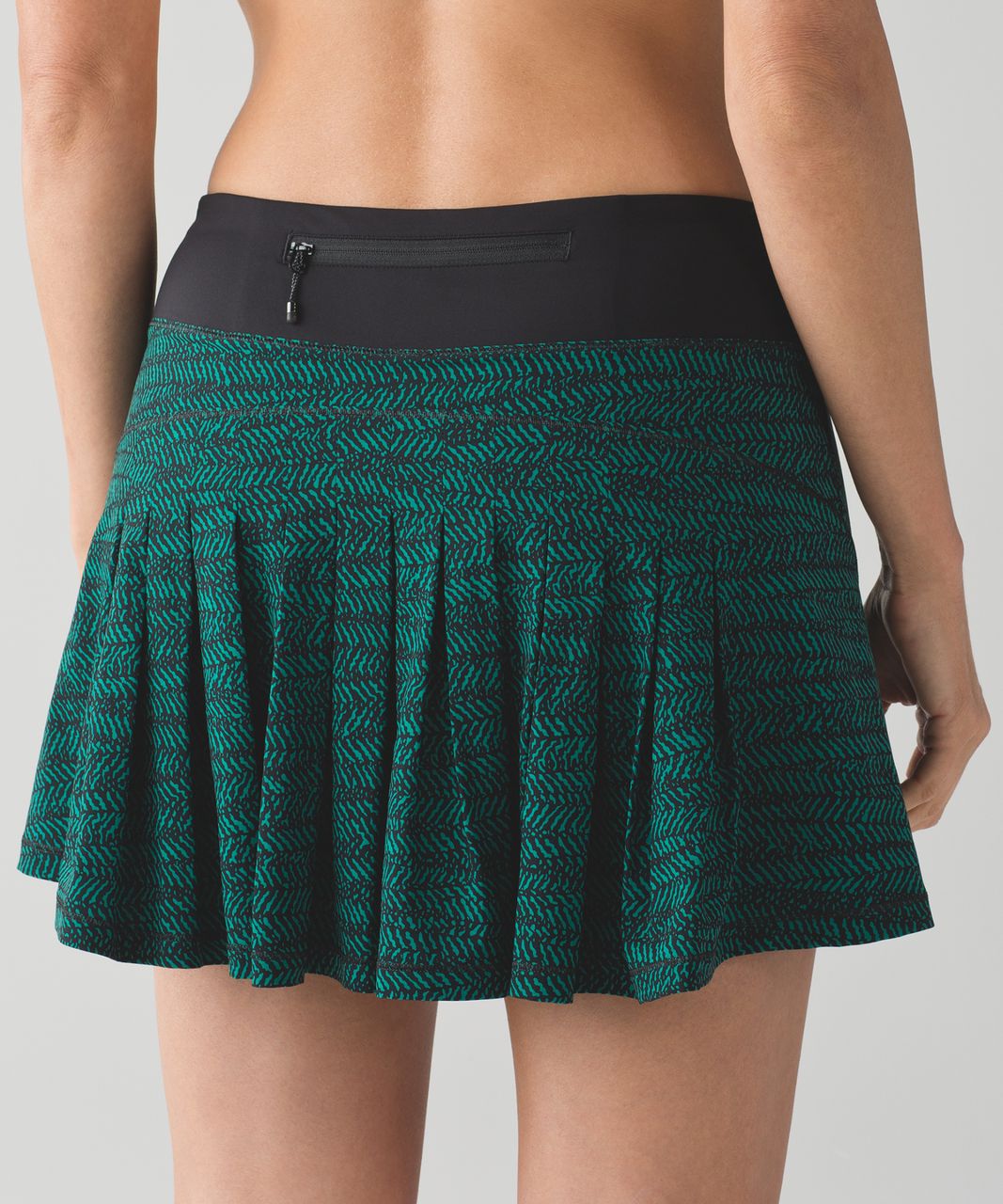 Lululemon Circuit Breaker Skirt (Tall) - Mini Trax Hunter Green Black / Black