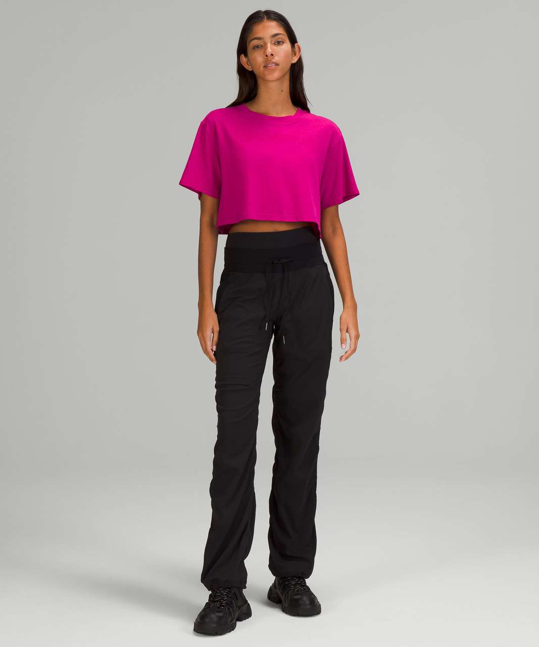 Lululemon All Yours Cropped Graphic T-shirt In Ripened Raspberry