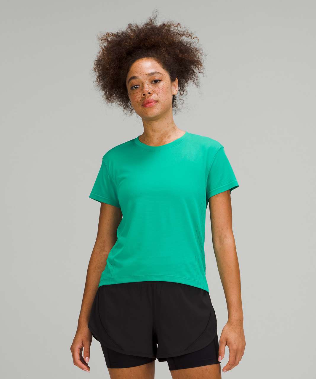 Lululemon Train to Be Short Sleeve Shirt - Maldives Green