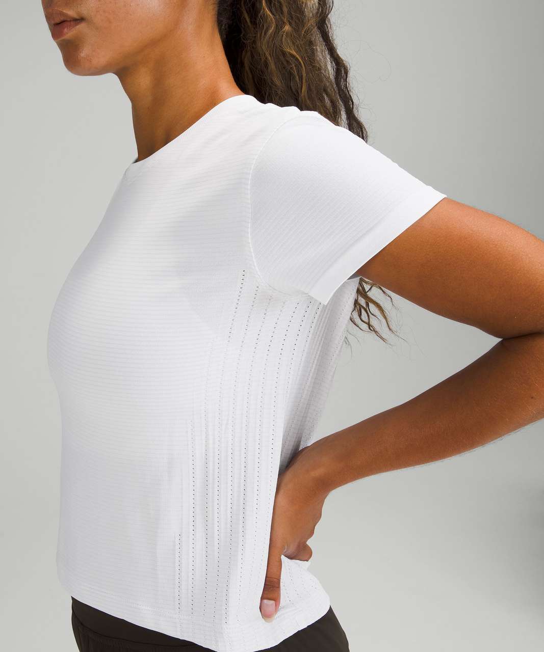 Lululemon Train to Be Short Sleeve Shirt - White / White - lulu fanatics