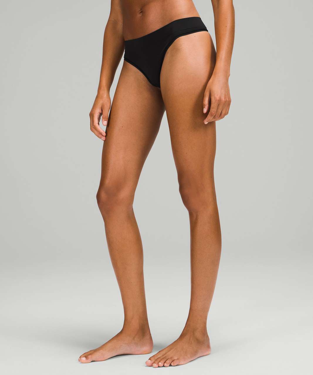 Lululemon Seamless Mid-Rise Thong Underwear 5 Pack - Black / Black