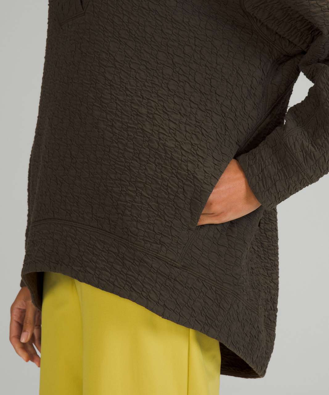 Lululemon Knit Blend Textured Pulllover - Heathered Desert Sun - lulu  fanatics