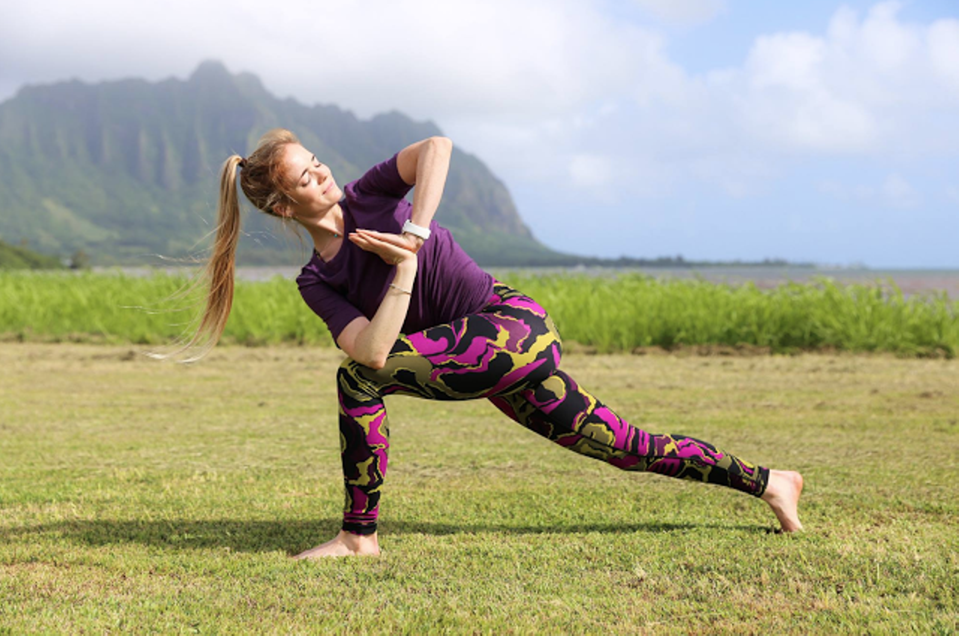 Lululemon Hi-Rise Wunder Under Leggings Pants Boom Bloom Green