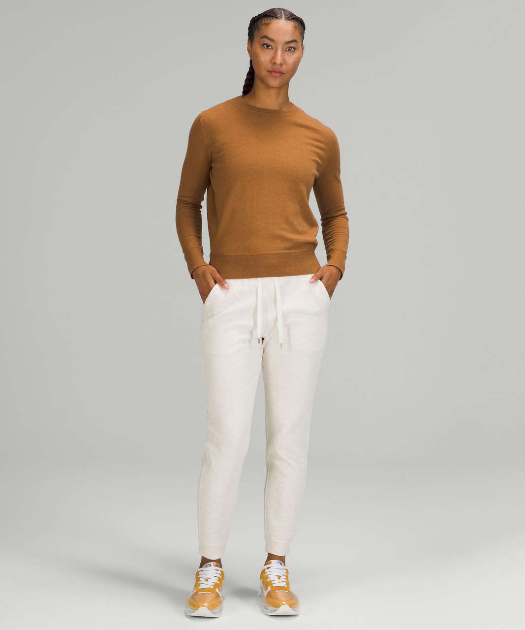 Lululemon Cotton-Cashmere Blend Sweater - Copper Brown