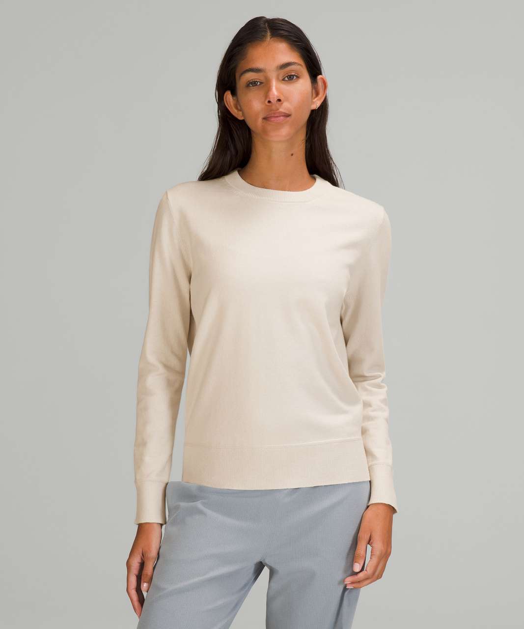 Lululemon Cotton-Cashmere Blend Sweater - White Opal