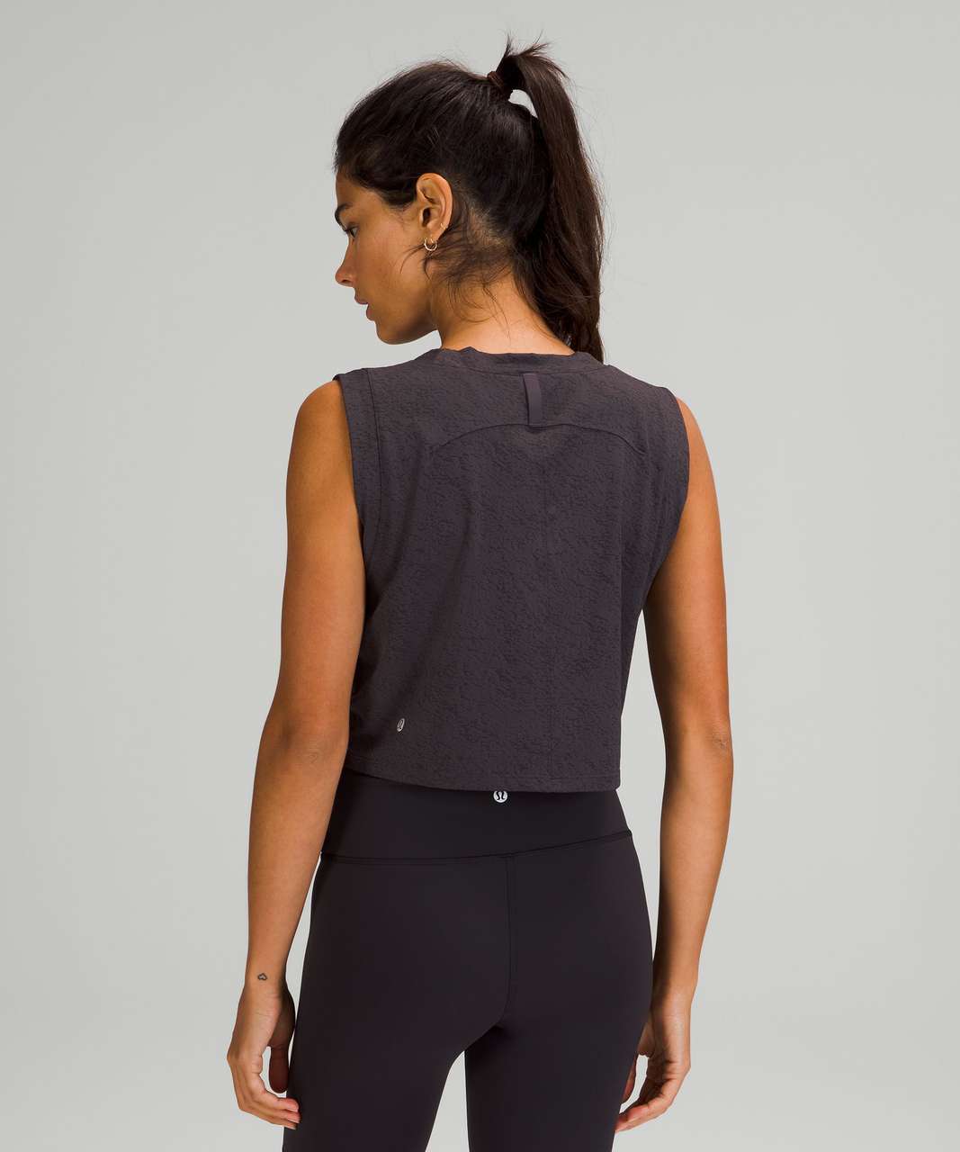 Lululemon Cropped Training Tank Top - Black Granite