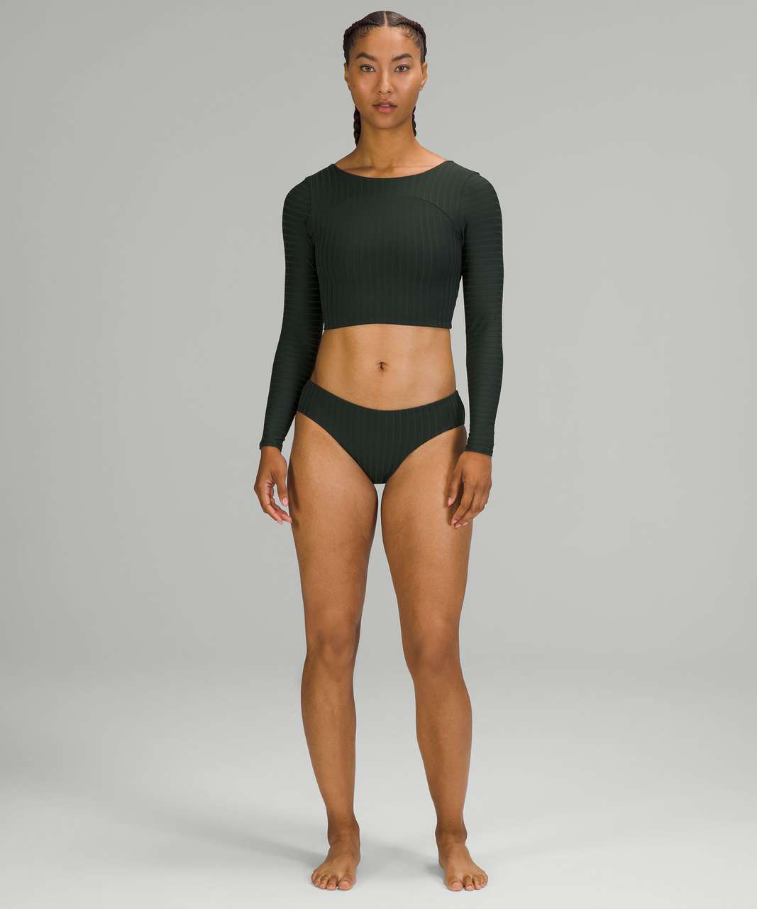 Lululemon Ribbed High-Waist Extra-Skimpy Swim Bottom - Rainforest Green -  lulu fanatics