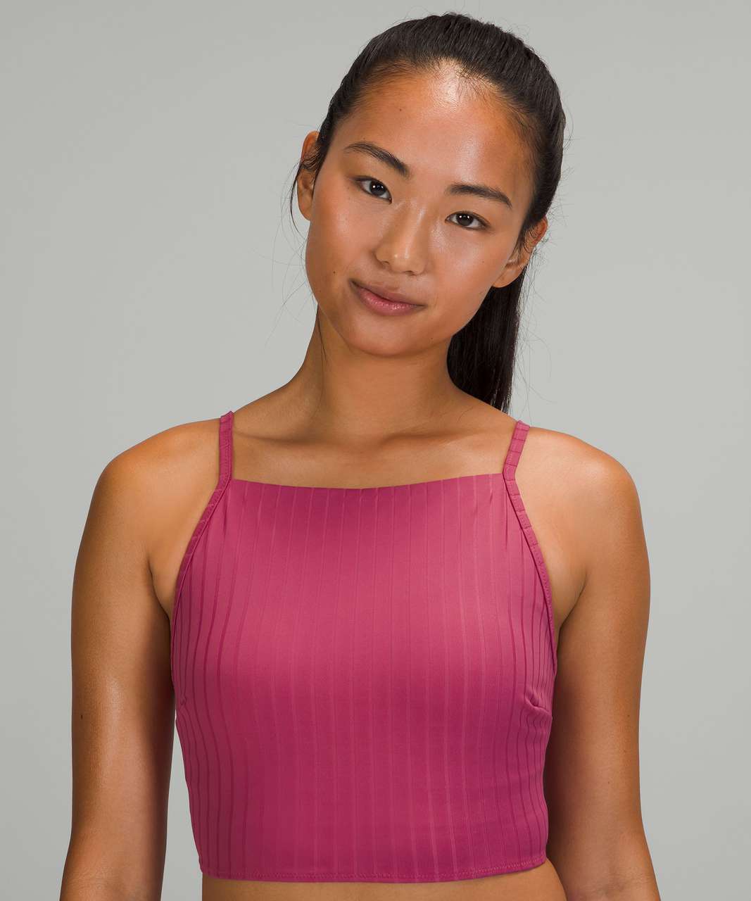 Lululemon Ribbed High-Neck Long-Line Top *B/C Cups - Pink Lychee