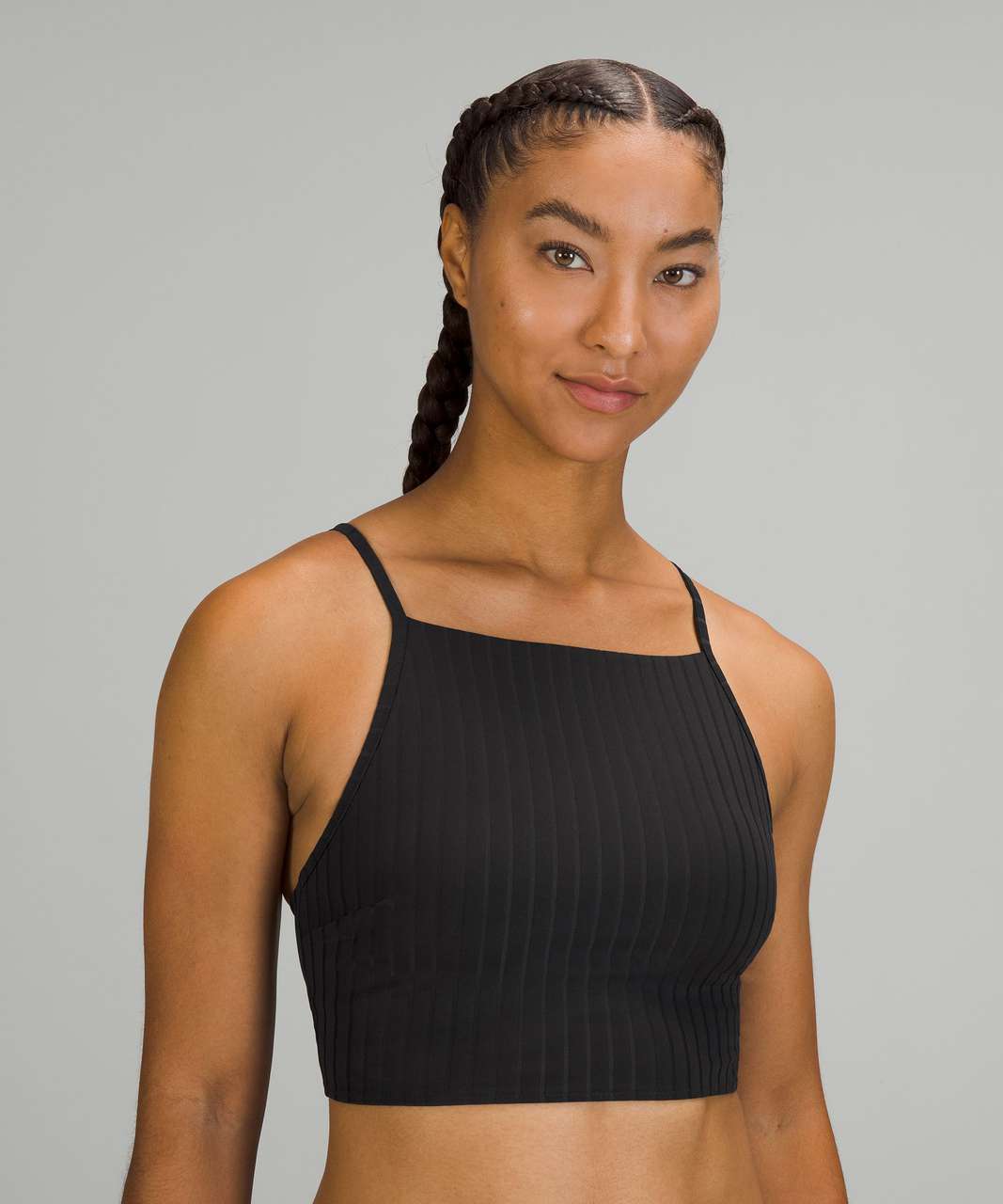 lululemon athletica Softstreme Scoop-neck Sports Bra B/c Cup - Color Black  - Size 10 in Gray
