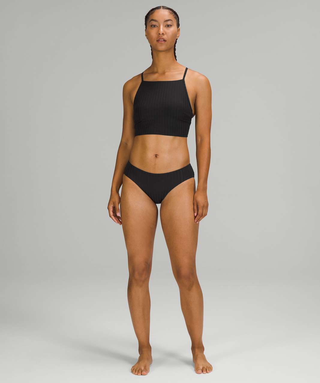 Lululemon Ribbed High-Neck Long-Line Top *B/C Cups - Black