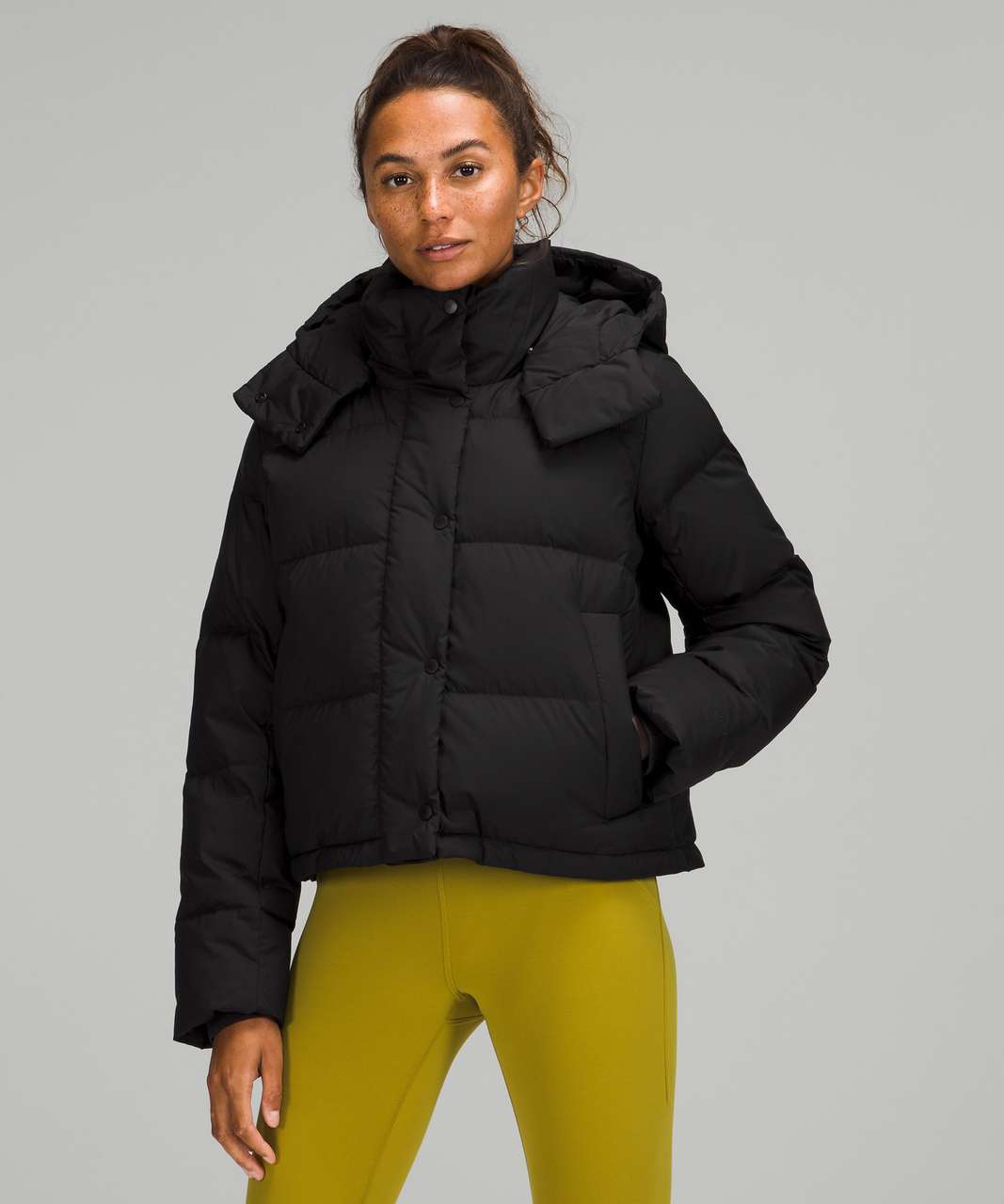 Lululemon Wunder Puff Cropped Jacket - Black (Second Release) - lulu ...