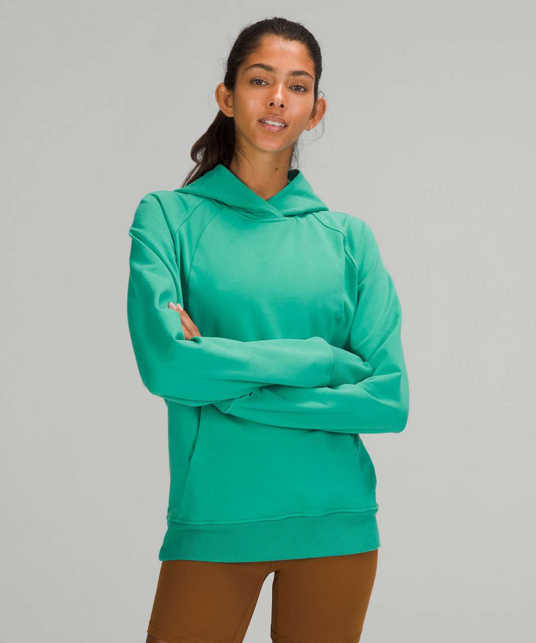 Womens Oversize LuLu Scuba Hoodie Dupes Inner Fleece Half Zip Lemon  Pullover Sweatshirts Long Sleeve Tops Pocket Thumb Hole, 3-army Green,  Large : : Fashion