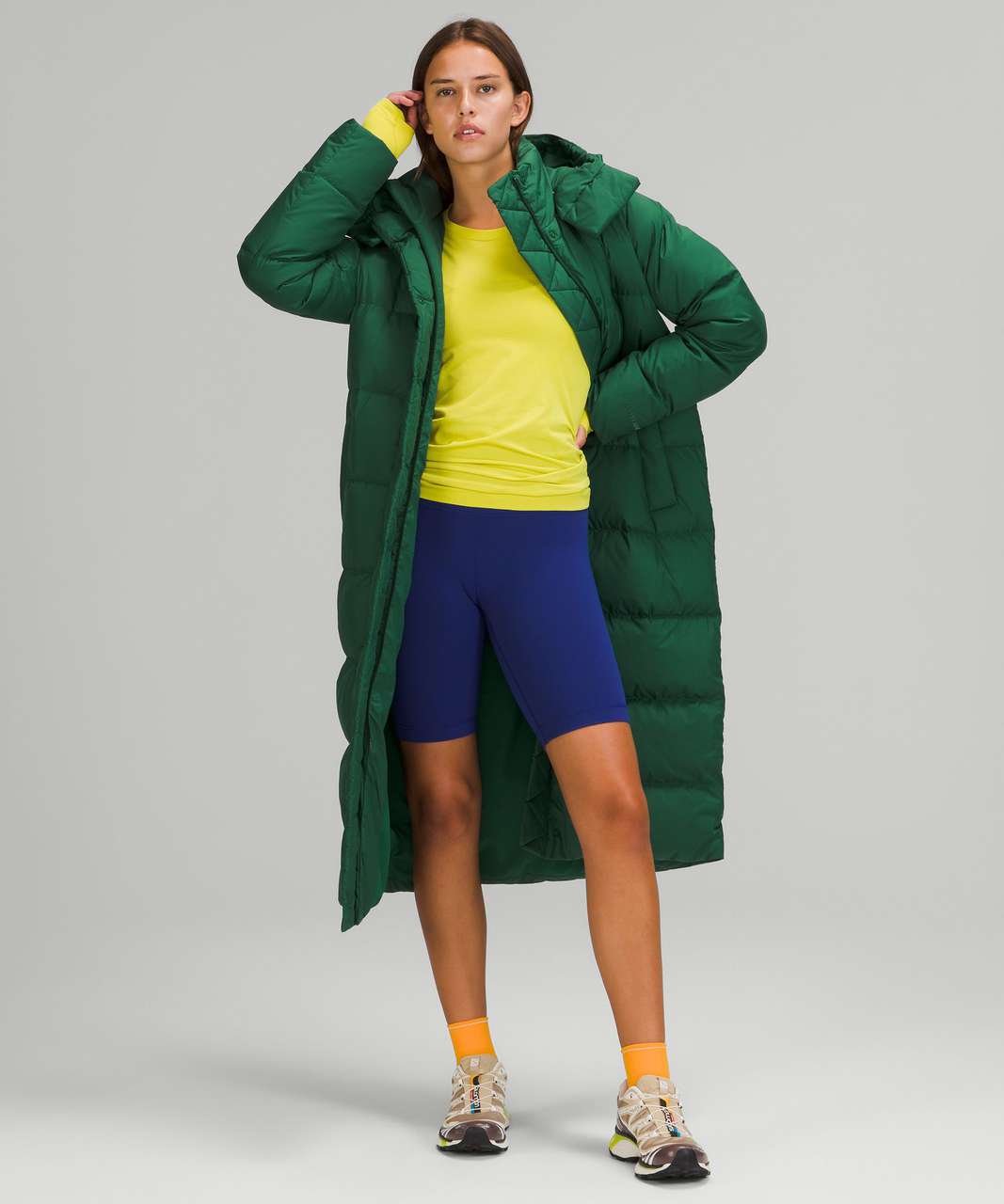 Lululemon Wunder Puff Cropped Jacket - Everglade Green - lulu fanatics