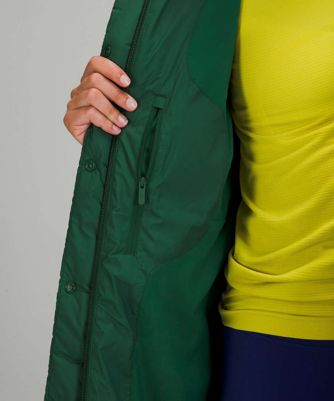 Lululemon Wunder Puff Jacket *Long - Everglade Green - lulu fanatics