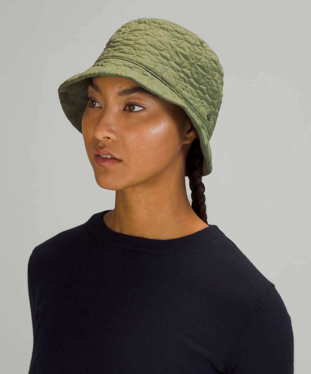 Lululemon Reversible Quilted Bucket Hat - Green Twill - lulu fanatics