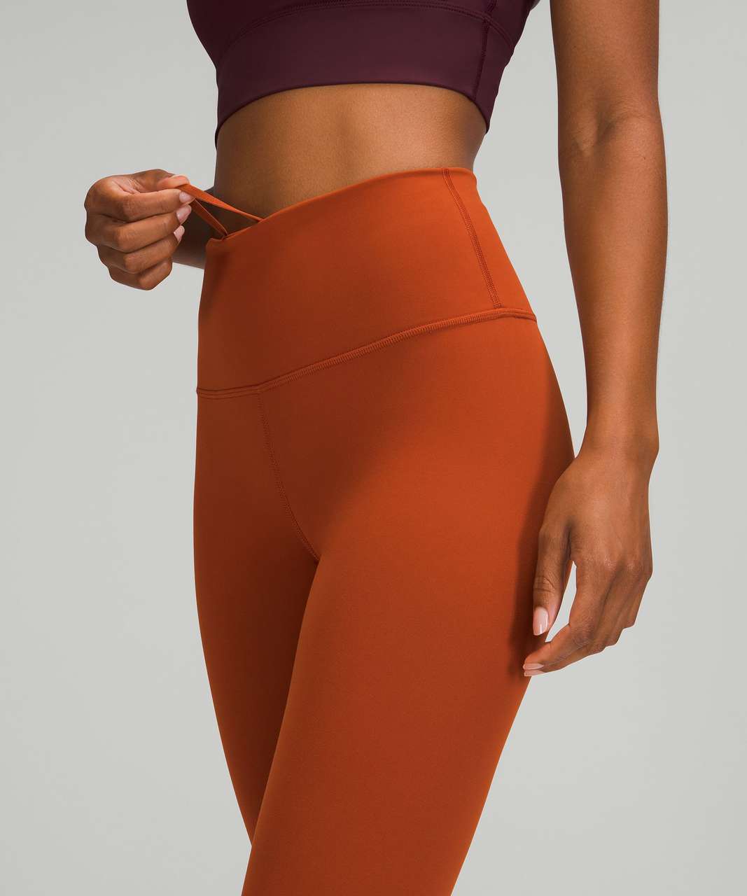 2021 Lululemon Orange Crop Wunder Train High-Rise Tight 25 Leggings Size 8