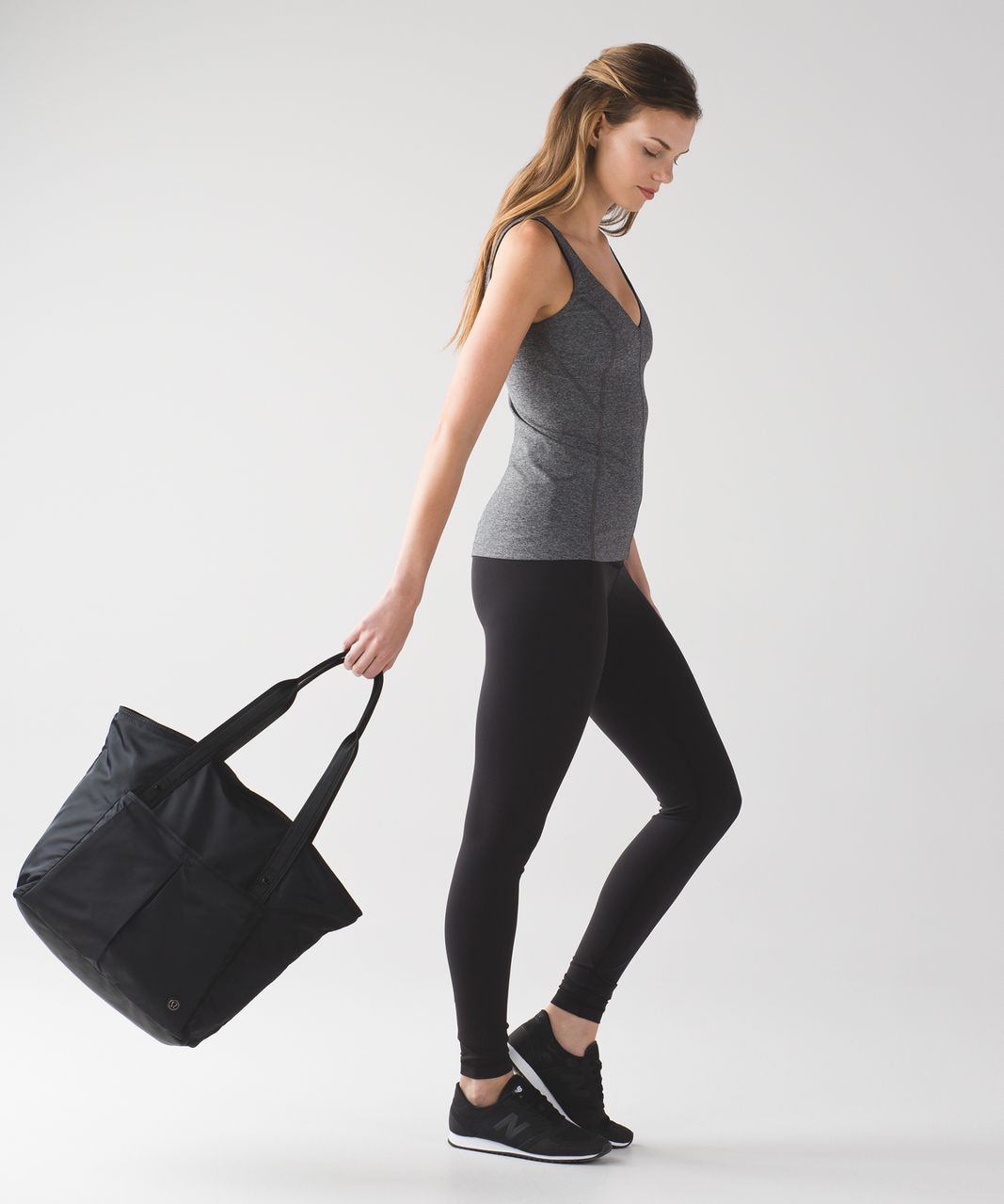 Lululemon Contour Tank - Heathered Black - lulu fanatics